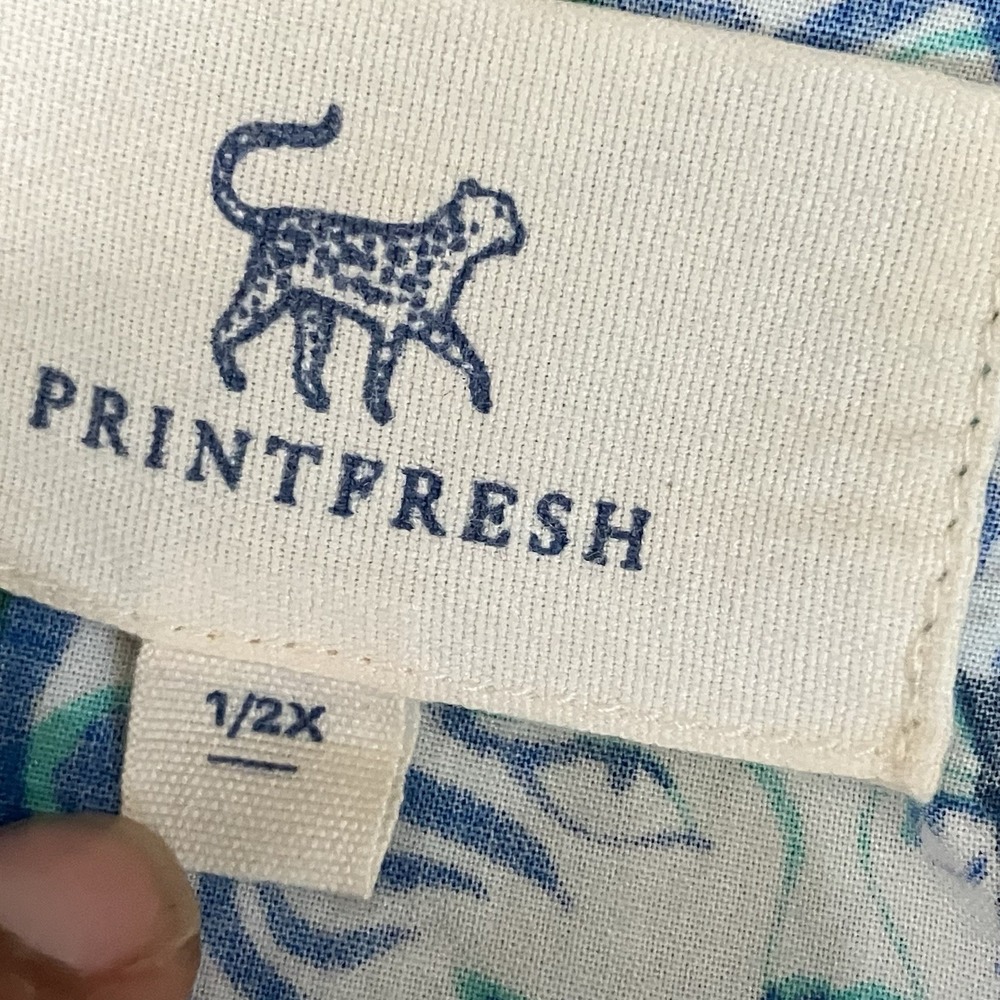 Printfresh Tiger Print Cotton Kimono Robe Green Blue Womens Plus Size 1X 2X - Picture 6 of 10